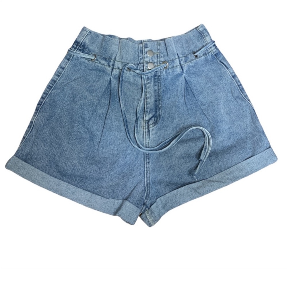 Le Lis Collection Paper-bag Denim Shorts